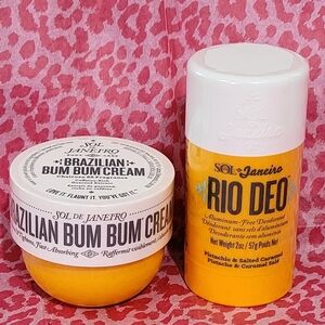 ☀️Sol de Janeiro 2pc Set~Brazilian Bum Bum Cream and Rio Deo Deoderant. New!